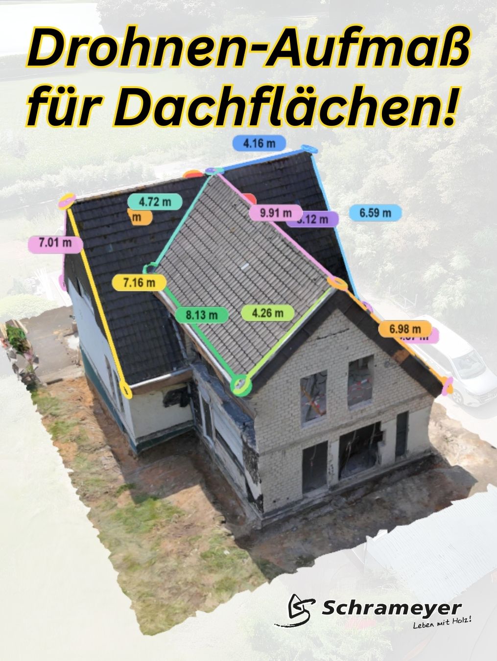Drohnen-Aufmaß für Dachflächen Drohnen-Aufmaß für Dachflächen